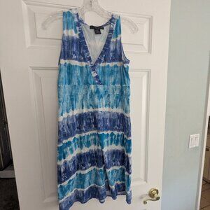 Calvin Klein Jeans Tie dye Sleeveless Dress - V Neck - Petite Small